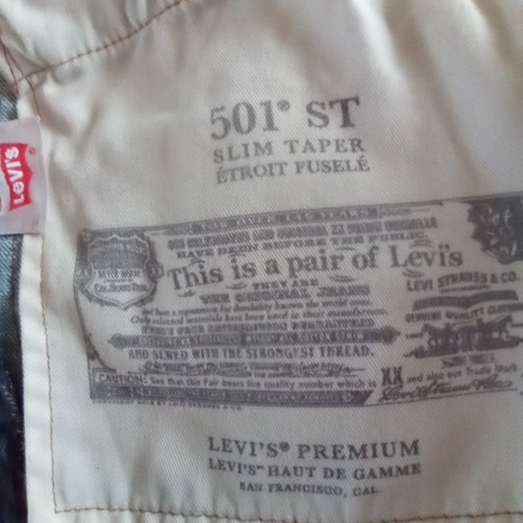 Levi's premium 501 button fly light wash Big E jeans - Picture 8 of 13